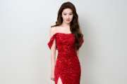 刘亦菲 红色礼服裙子 高清美女壁纸